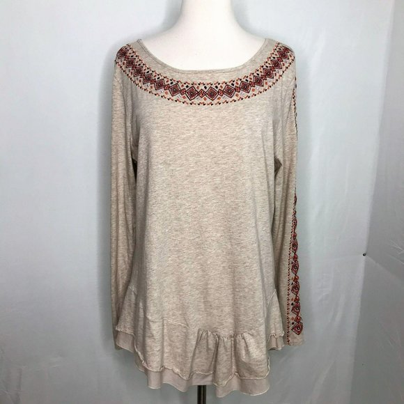 Sundance Tops - Sundance Aztec Southwest Embroidered Tunic Top LG